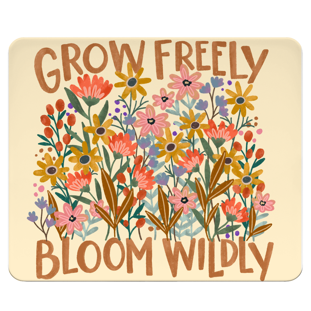 Mousepad „Grow freely – Bloom wildly“ White 3mm